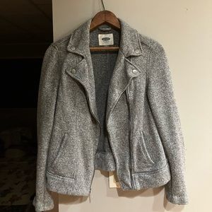 Old navy sweater moto jacket